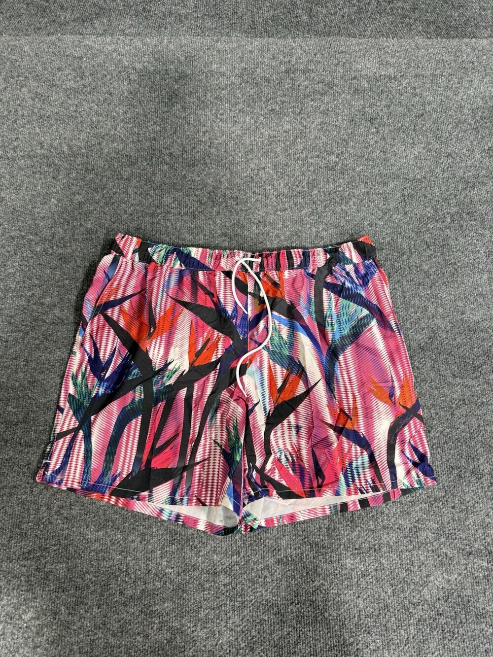 Reel Legends Swim Trunks Mens Large Pink Tropical Floral Lined Beach Shorts